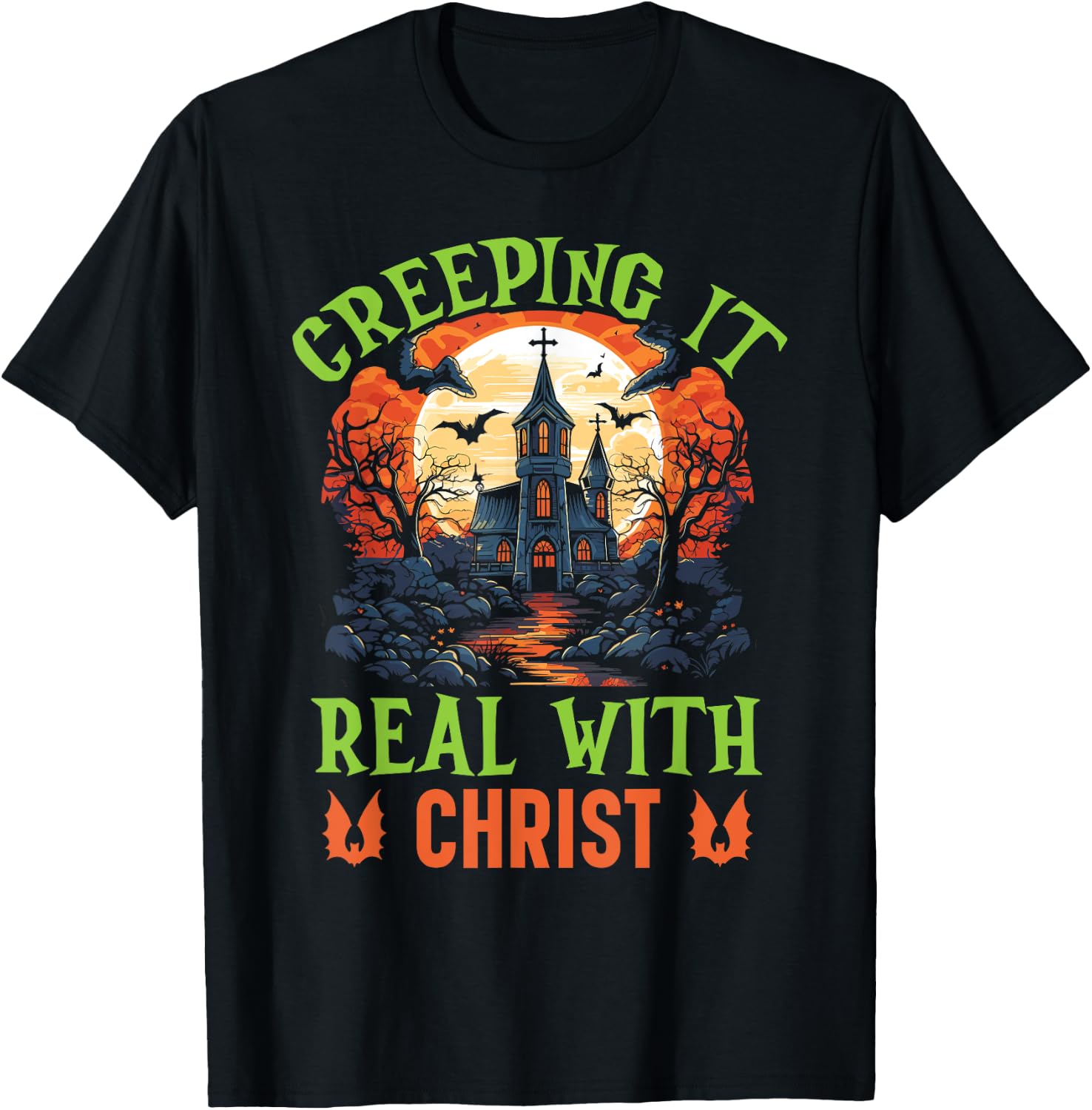 Christian Halloween Jesus Christ Trick Or Treat Christianity T-Shirt - T-Shirt | Black
