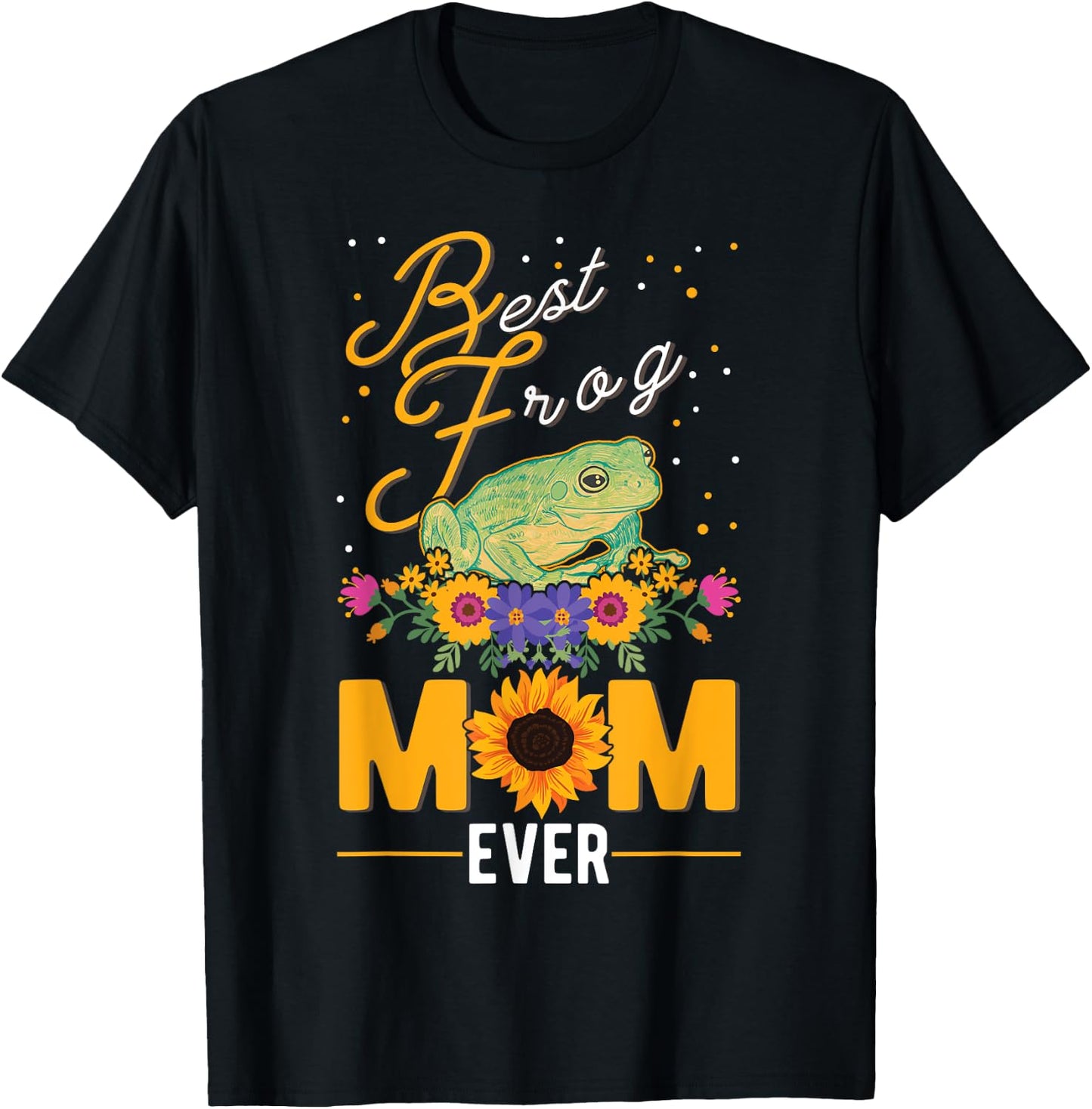 Best Frog Mom Ever Frog Mom Tree Frog T-Shirt - T-Shirt | Black