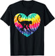Spider Monkey Heart With Tie dye Print For Monkey Lover T-Shirt - T-Shirt | Black