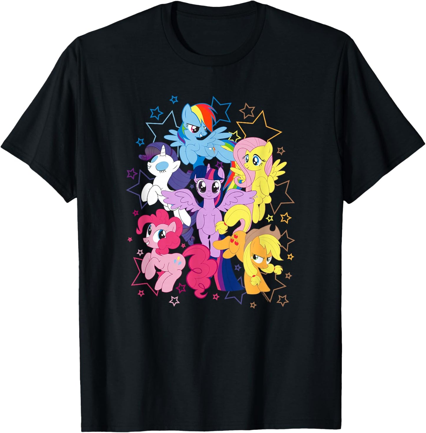 My Little Pony: Friendship is Magic Starry Group Shot T-Shirt - T-Shirt | Black