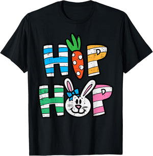 Easter Hip Hop Carrot Bunny Rabbit Boys Girls Kids Toddler T-Shirt - T-Shirt | Black