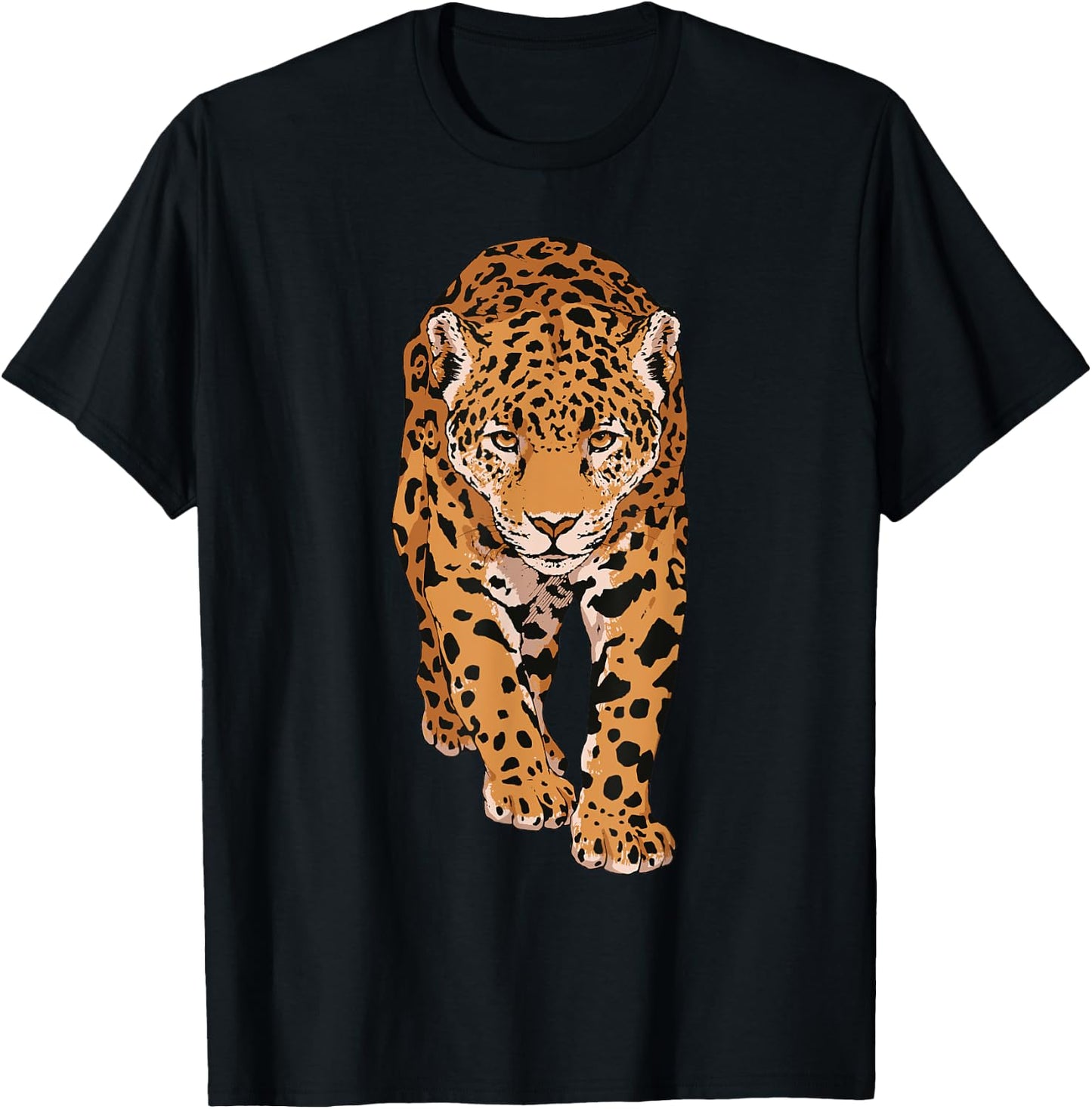 Wild Jaguar Jungle Nature for Cat Lover T-Shirt - T-Shirt | Black