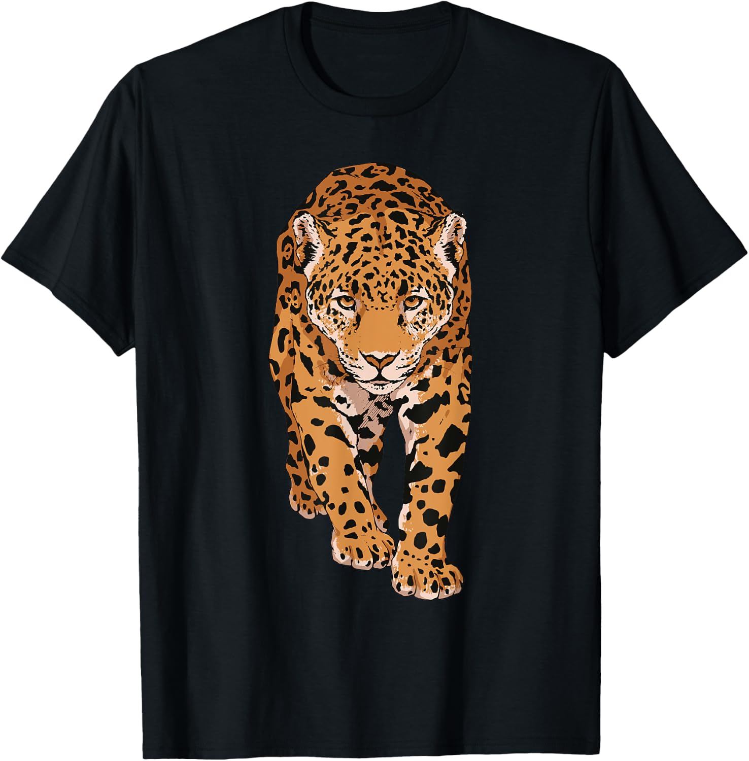 Wild Jaguar Jungle Nature for Cat Lover T-Shirt - T-Shirt | Black