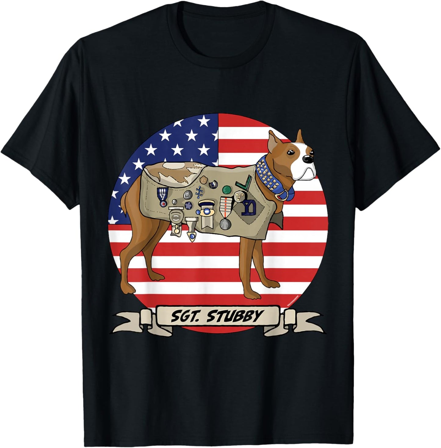 American War Dog Sergeant Stubby T-Shirt - T-Shirt | Black