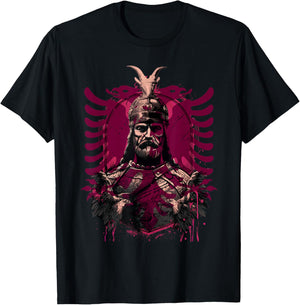 Skanderbeg Albanian National Hero Eagle Kosovo Albanian T-Shirt - T-Shirt | Black