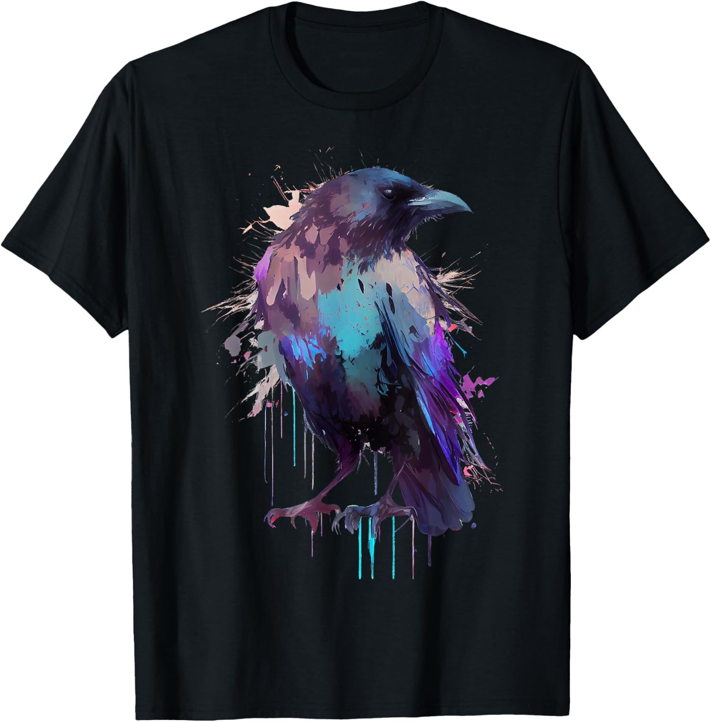 Raven colorful T-Shirt - T-Shirt | Black