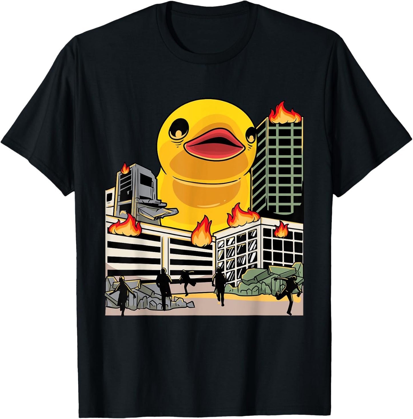 Funny Huge Rubber Duck Lover Kids T-Shirt - T-Shirt | Black