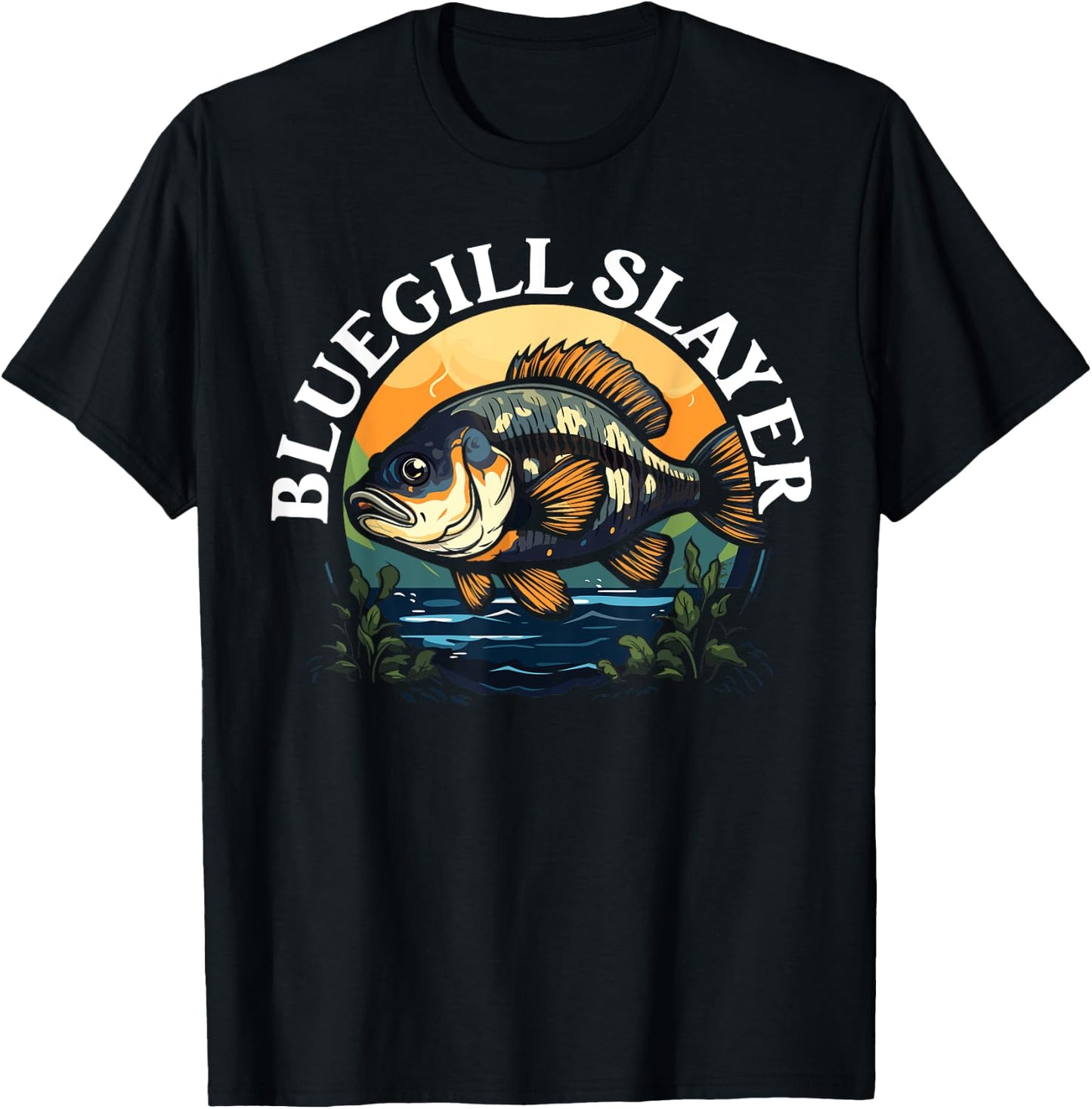 Bluegill Fishing Freshwater Fish Catcher Fisherman T-Shirt - T-Shirt | Black