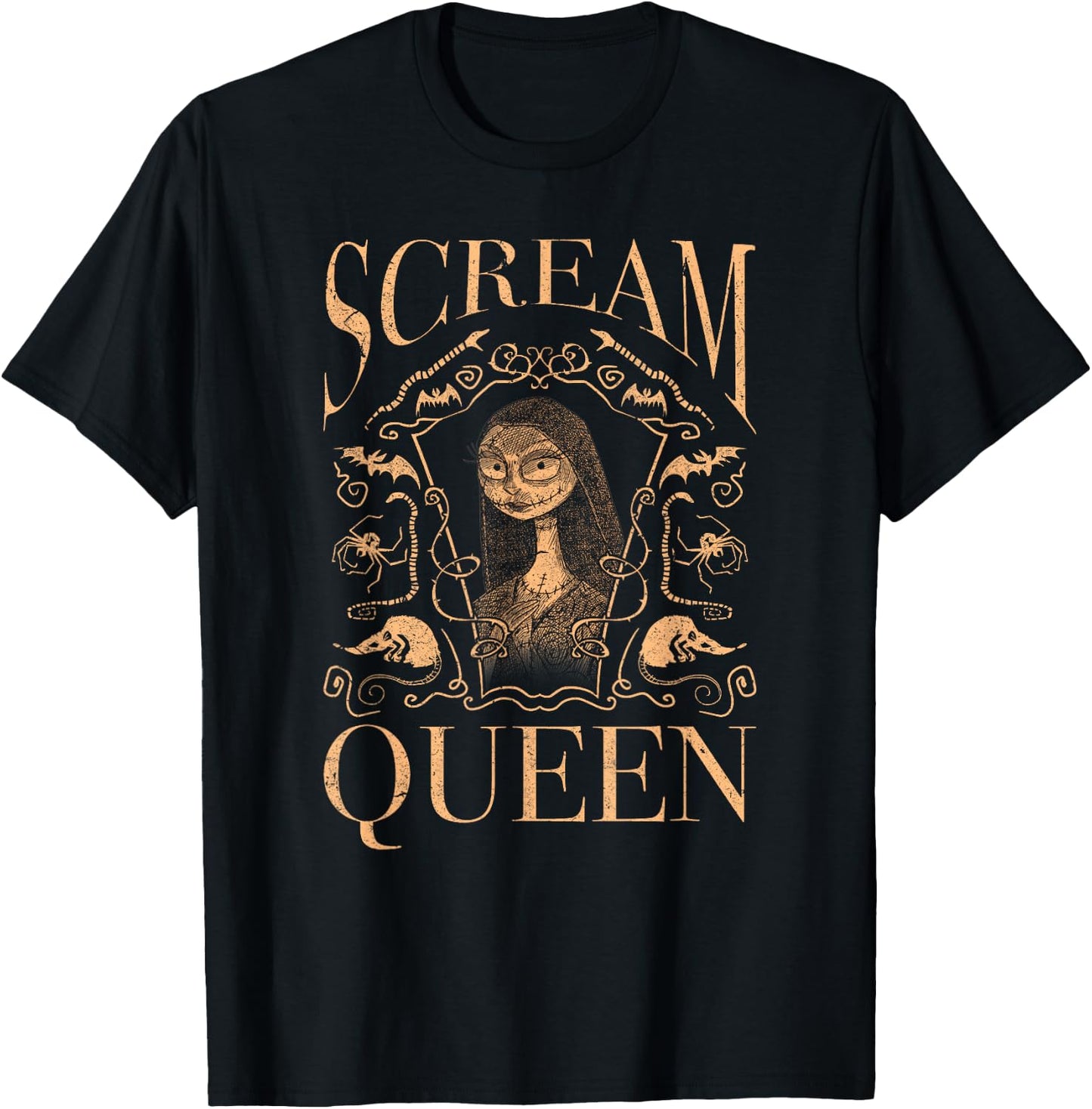 Disney The Nightmare Before Christmas Halloween Scream Queen T-Shirt - T-Shirt | Black