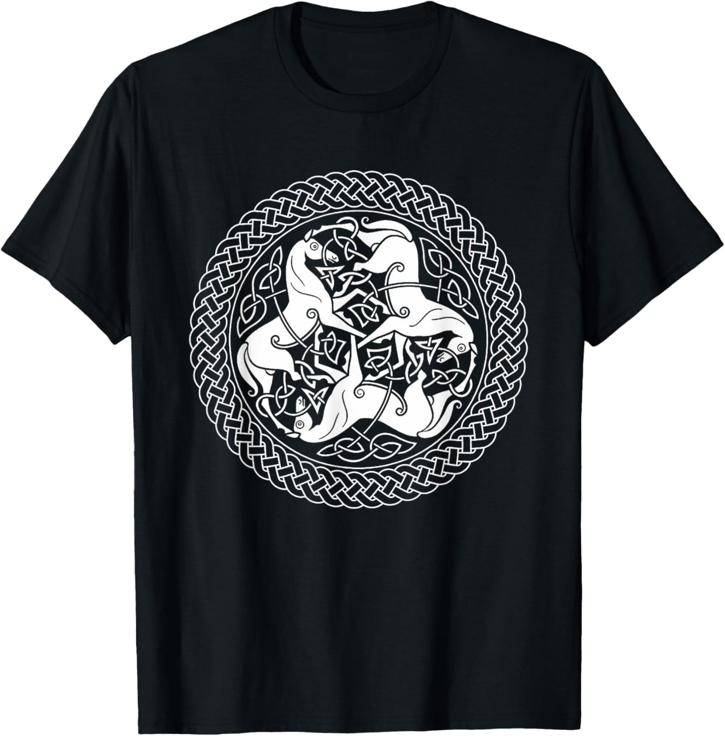 Epona Celtic Horse Knot Ring T-Shirt - T-Shirt | Black
