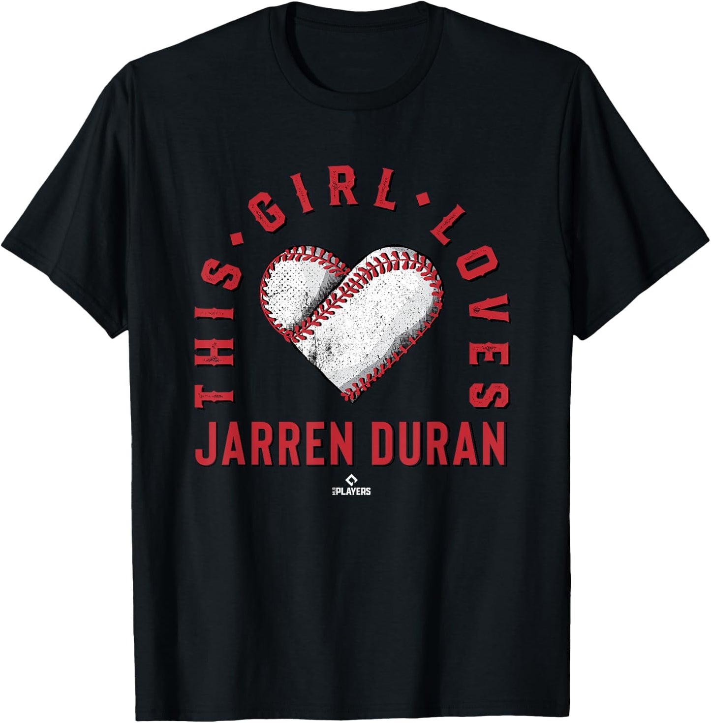 This Girl Loves Jarren Duran Jarren Duran Boston MLBPA T-Shirt - T-Shirt | Black