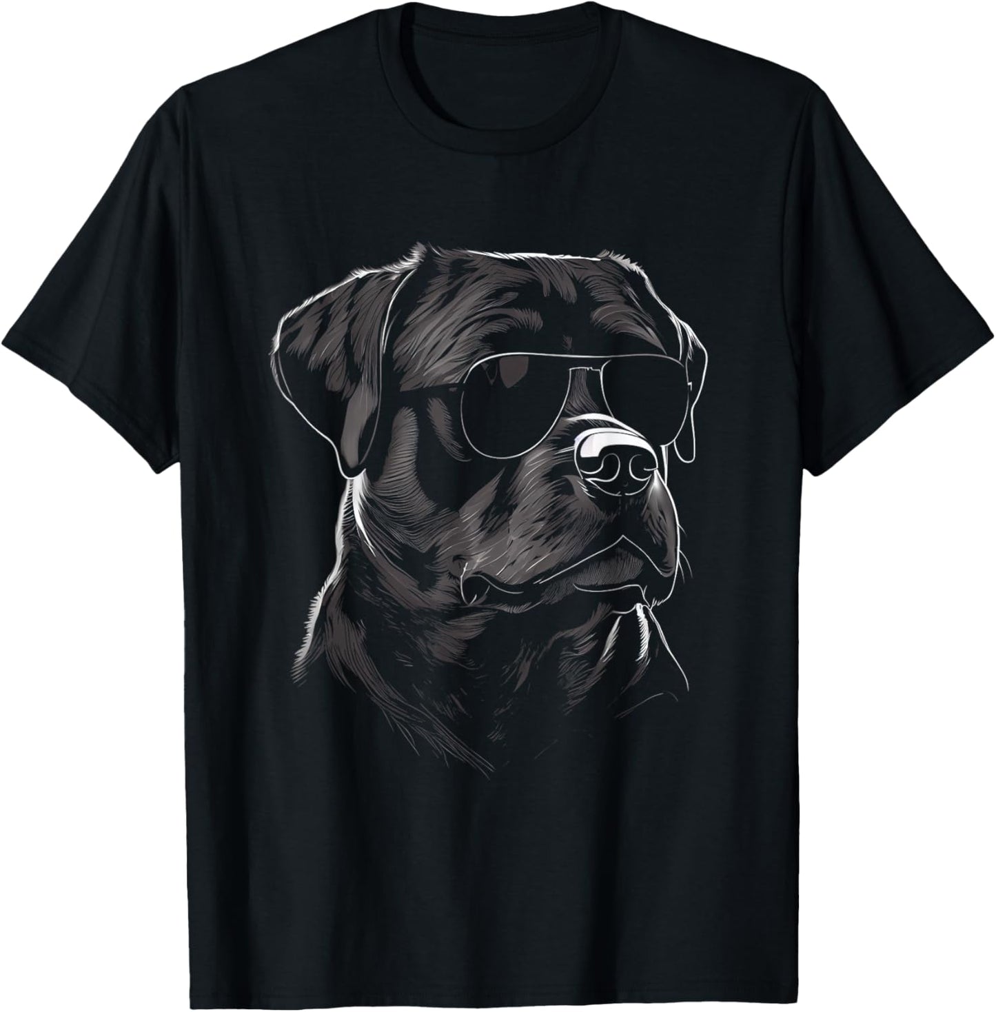 Rottweiler walking sunglasses pet lover dog T-Shirt - T-Shirt | Black