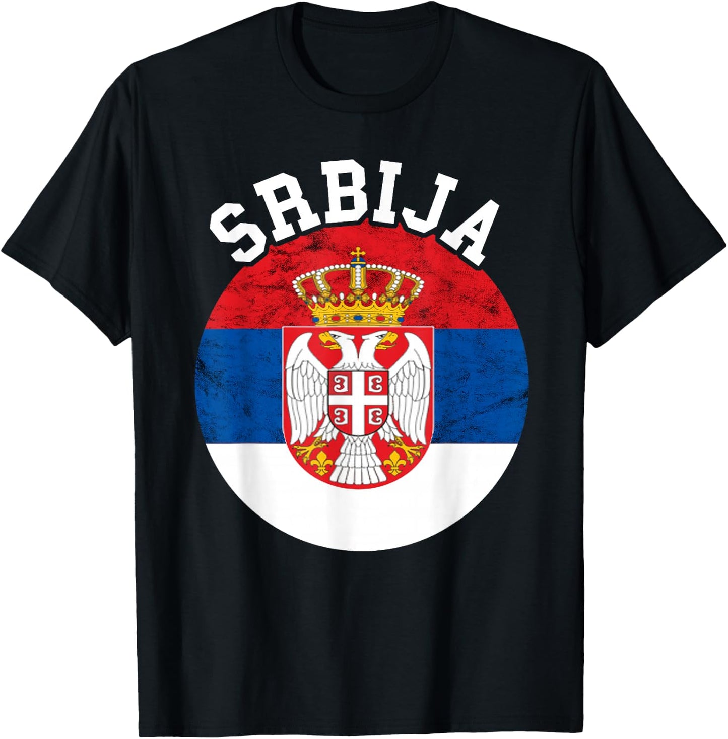 Srbija Serbia Serbian Flag Serbian Roots Serbian Pride T-Shirt - T-Shirt | Black
