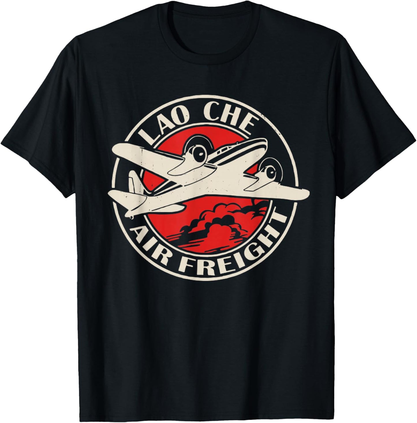 Vintage Lao Che Air Freight - Movie Art Space 80s T-Shirt - T-Shirt | Black