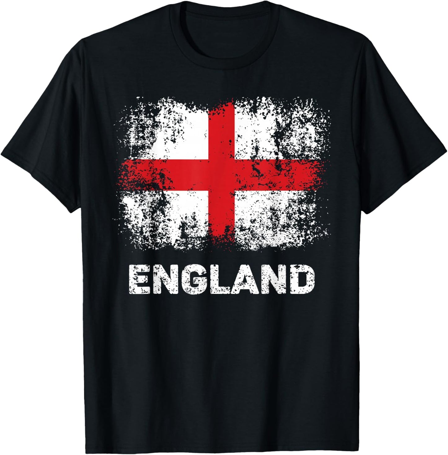 Retro English Flag Shirt Patriotic England Flag T-Shirt - T-Shirt | Black
