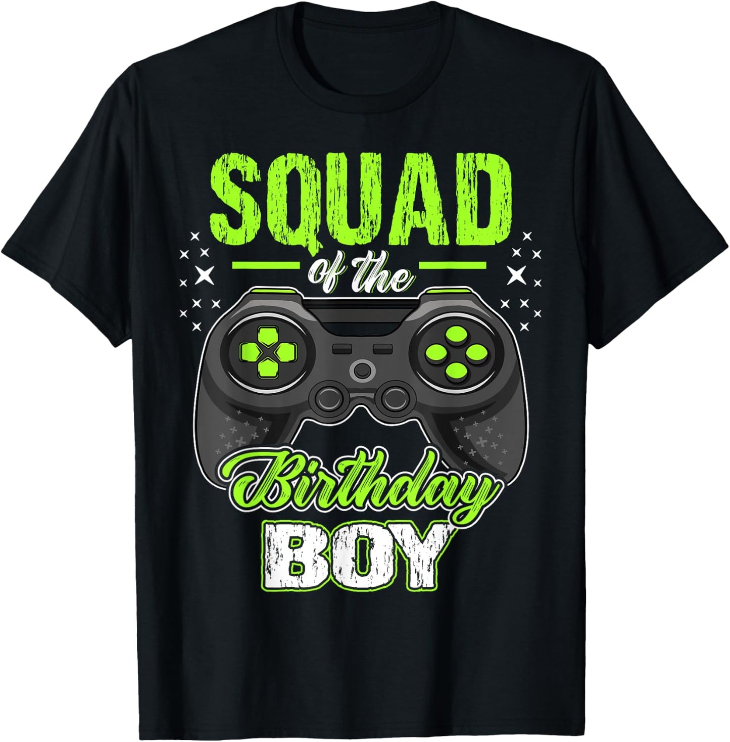 Squad of the Birthday Boy Matching Video Gamer Birthday T-Shirt - T-Shirt | Black