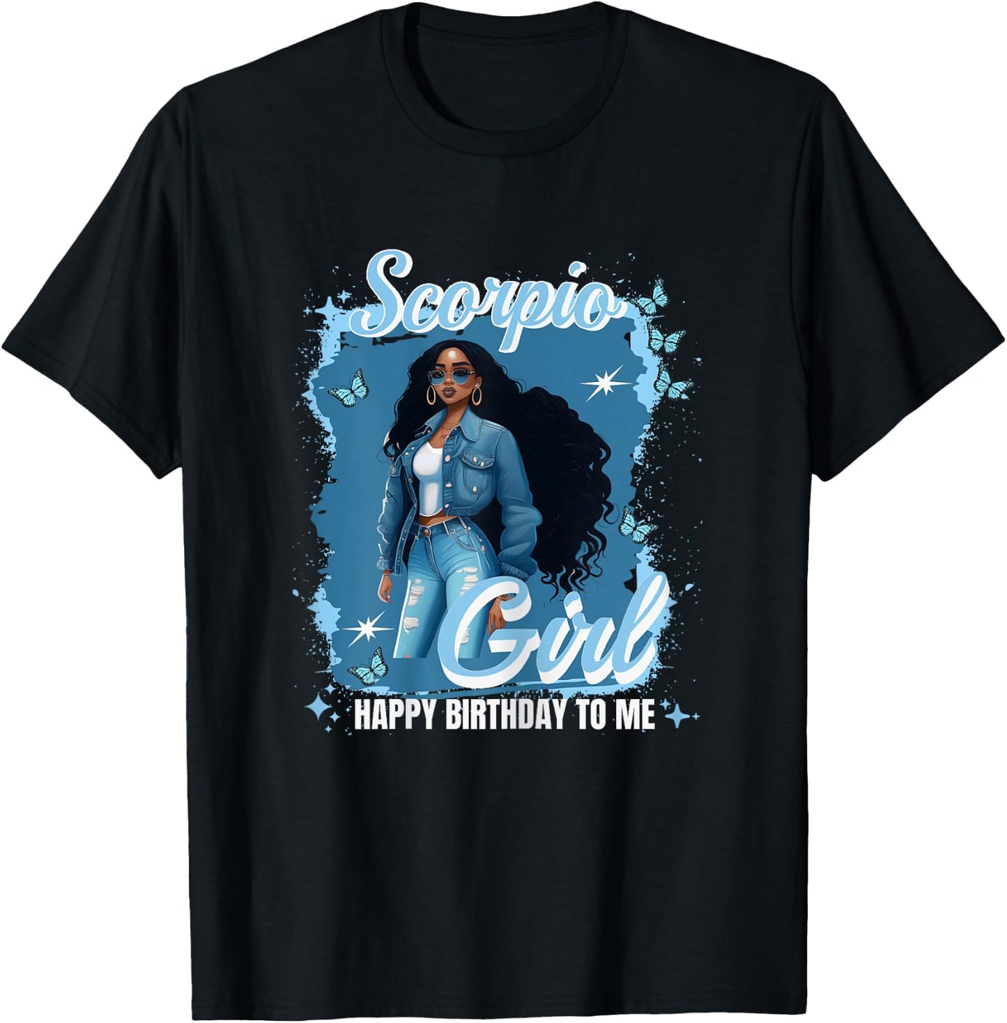 Scorpio Girl Vibes Goddess October November Birthday Nubian T-Shirt - T-Shirt | Black