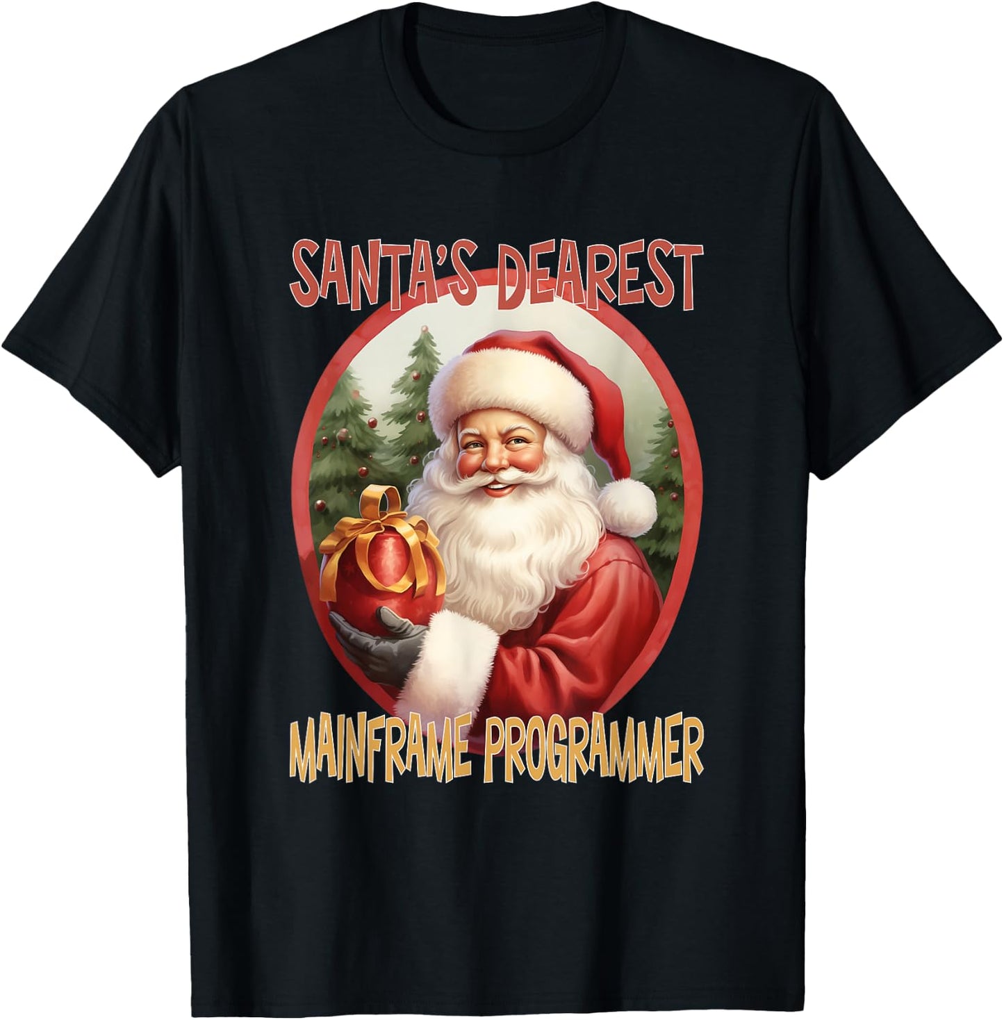 Mainframe Programmer Christmas Holiday Love Xmas T-Shirt - T-Shirt | Black