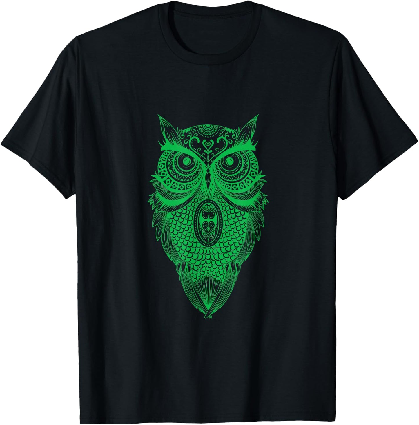 The Magnus Archives Green Mystical Owl T-Shirt - T-Shirt | Black