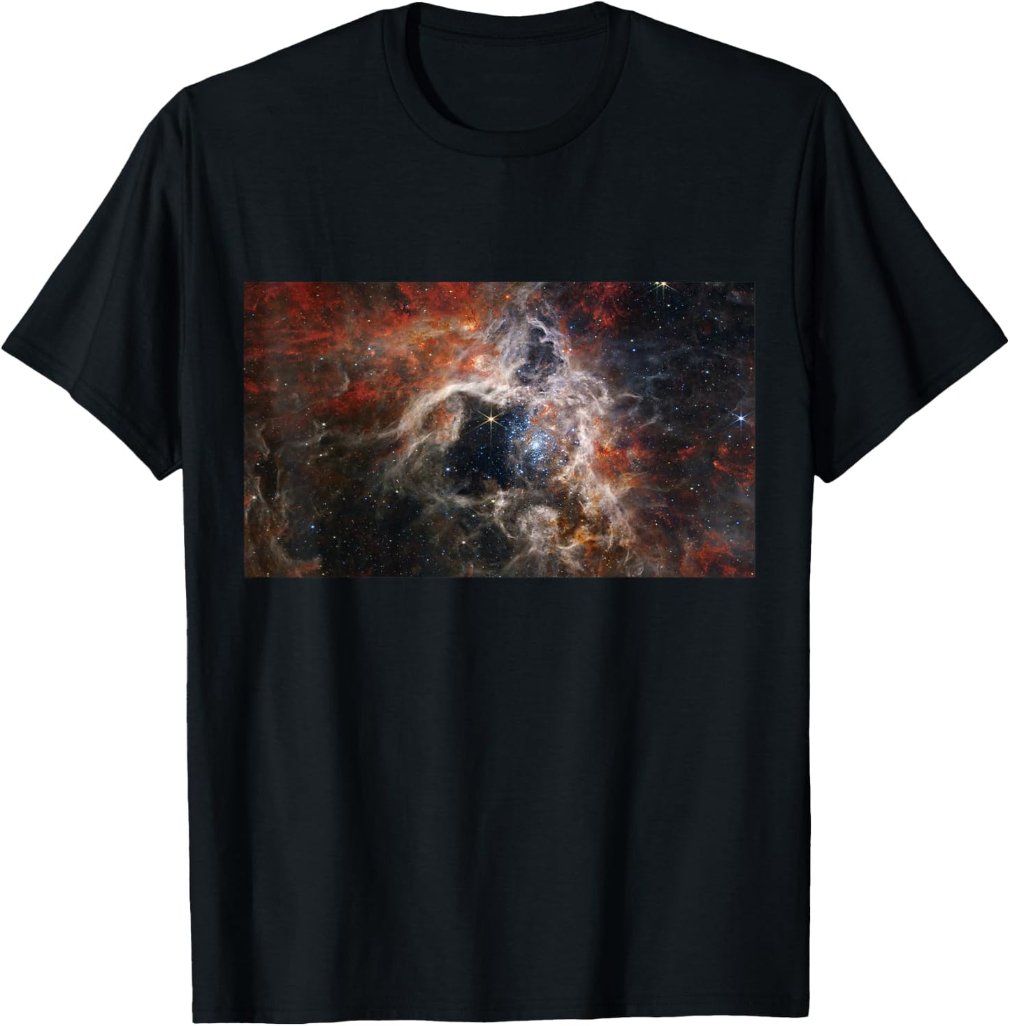 Webb Space Telescope New Image Tarantula Nebula Stars JWST T-Shirt - T-Shirt | Black