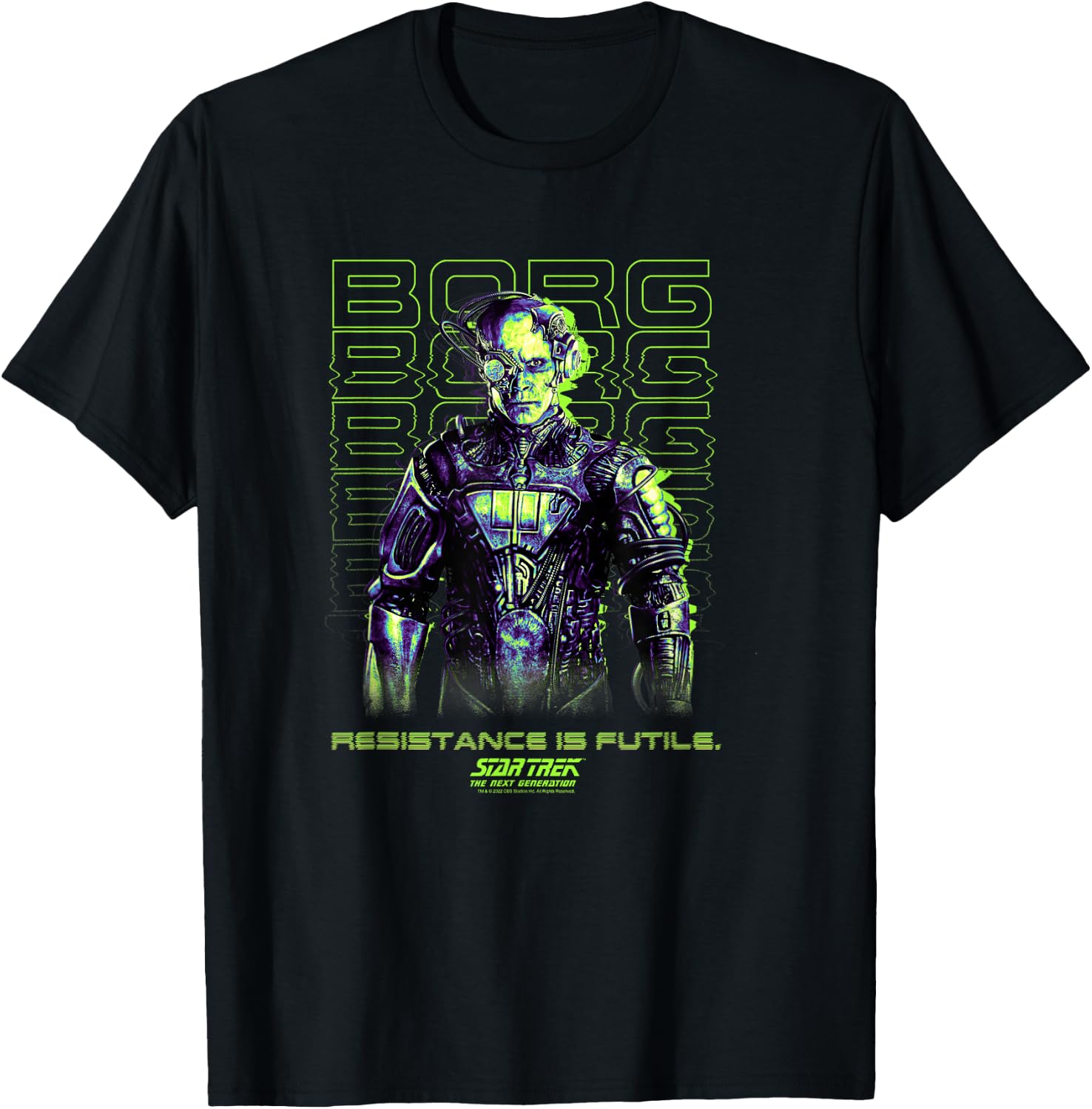 Star Trek: The Next Generation Resistance is Futile Borg T-Shirt - T-Shirt | Black