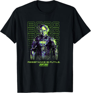 Star Trek: The Next Generation Resistance is Futile Borg T-Shirt - T-Shirt | Black