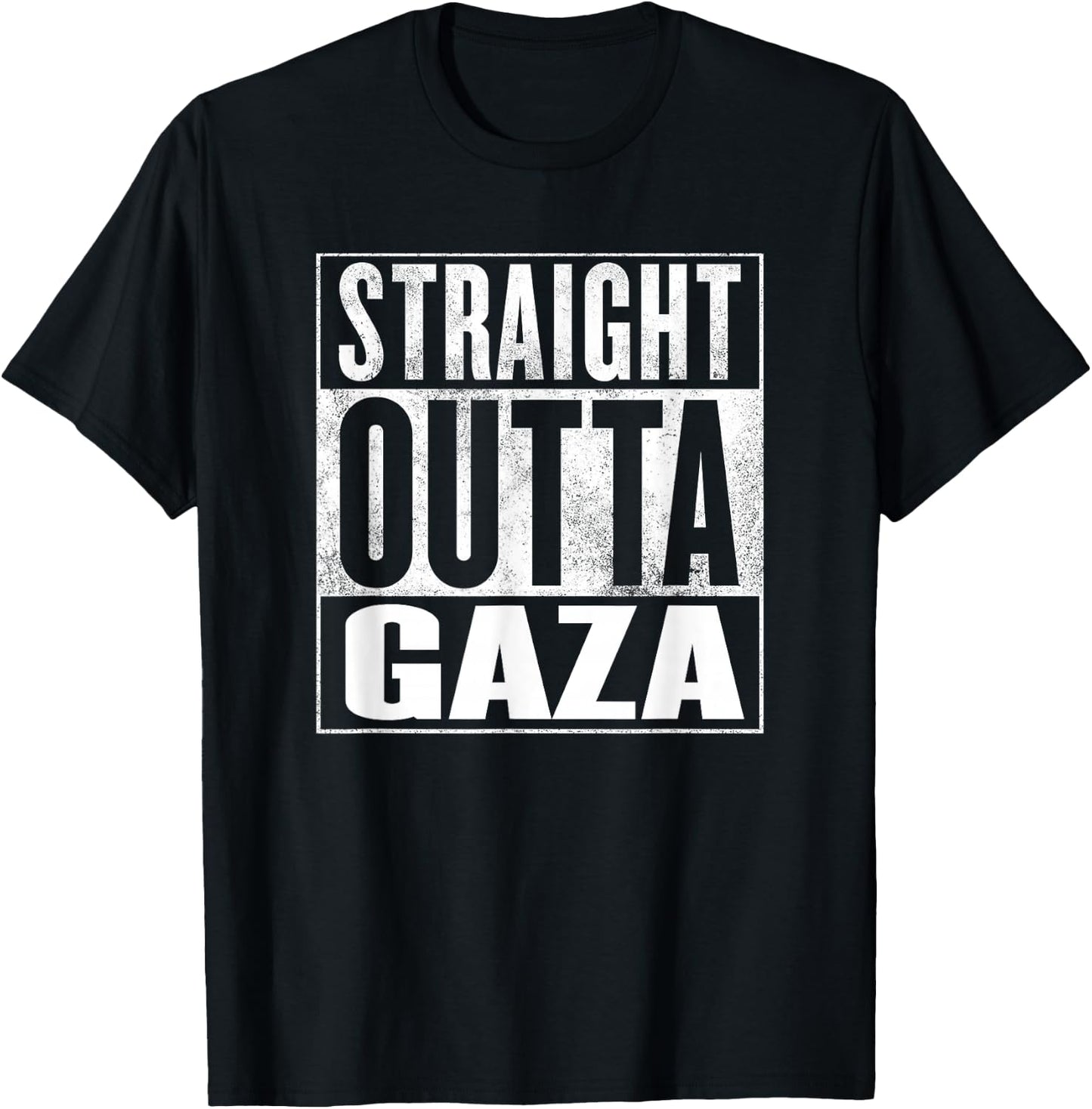 Gaza Apparel - Straight Outta Gaza T-Shirt - T-Shirt | Black