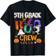 5th Grade Boo Crew Teacher Student Funny Halloween Costume Women Kids T-Shirt - T-Shirt | Black