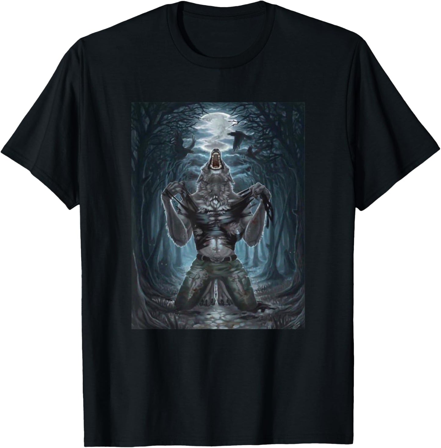 Werewolf Ripping Off Meme T-Shirt - T-Shirt | Black