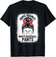 Moms Against White Baseball Pants Baseball Messy Bun Mom T-Shirt - T-Shirt | Black