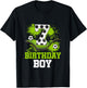 Kids 7th Birthday Boy Kids Soccer Birthday Decorations T-Shirt - T-Shirt | Black