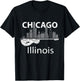 Chicago Souvenir Men Illinois Music Electric Guitar T-Shirt - T-Shirt | Black