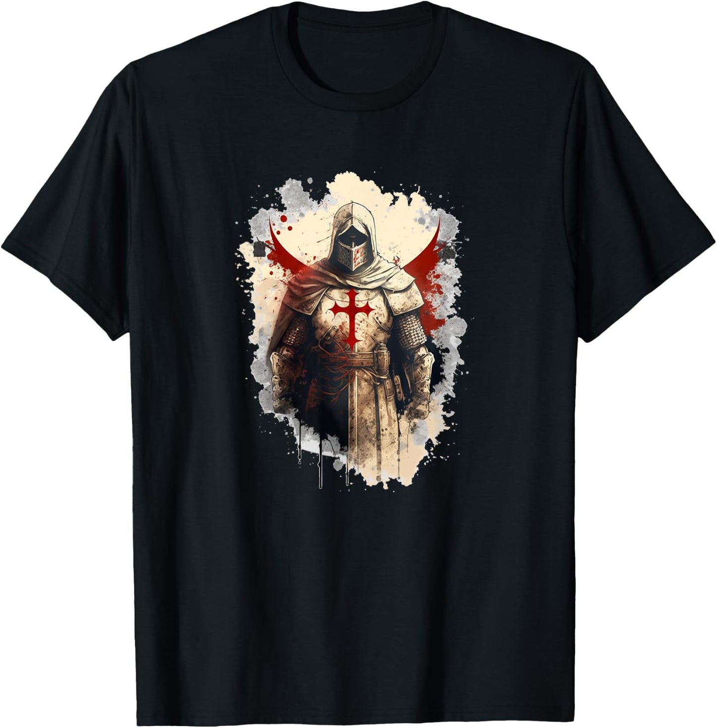 Medieval Templar Knights Christians T-Shirt - T-Shirt | Black