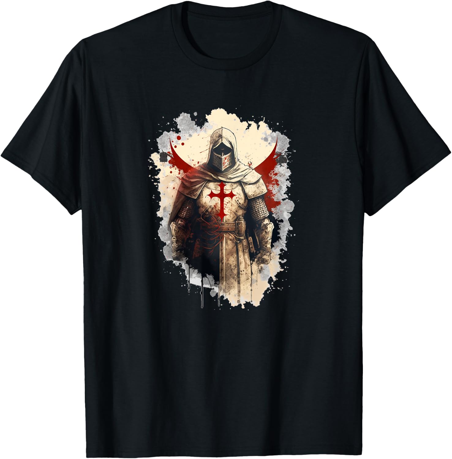 Medieval Templar Knights Christians T-Shirt - T-Shirt | Black