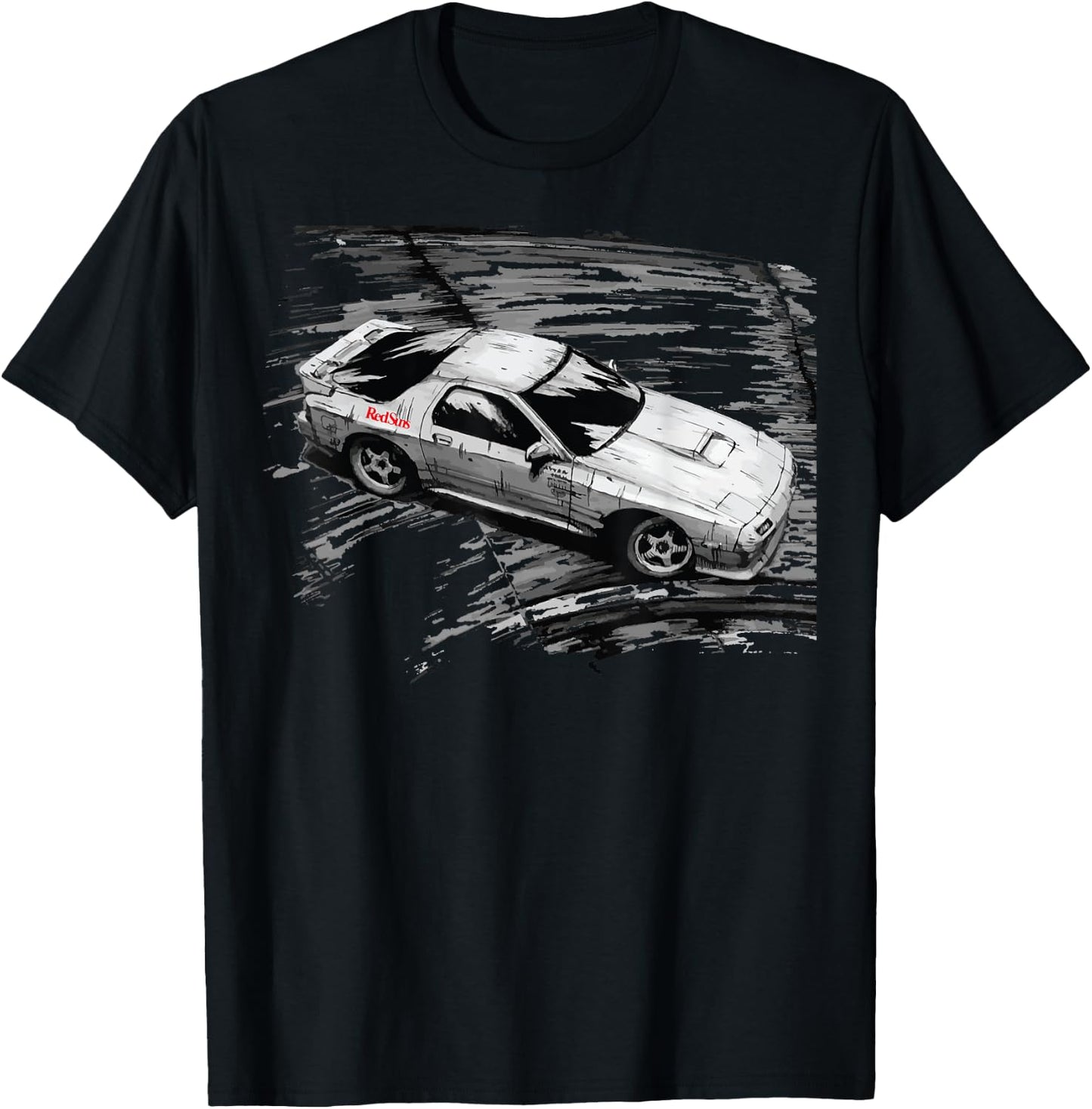 JDM Car Street Drift Race - FC ROTARY T-Shirt - T-Shirt | Black