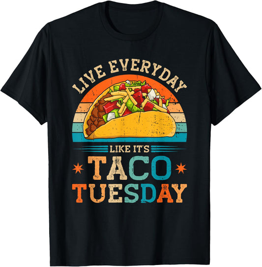 Funny Taco Tuesday Food Cinco De Mayo T-Shirt - T-Shirt | Black