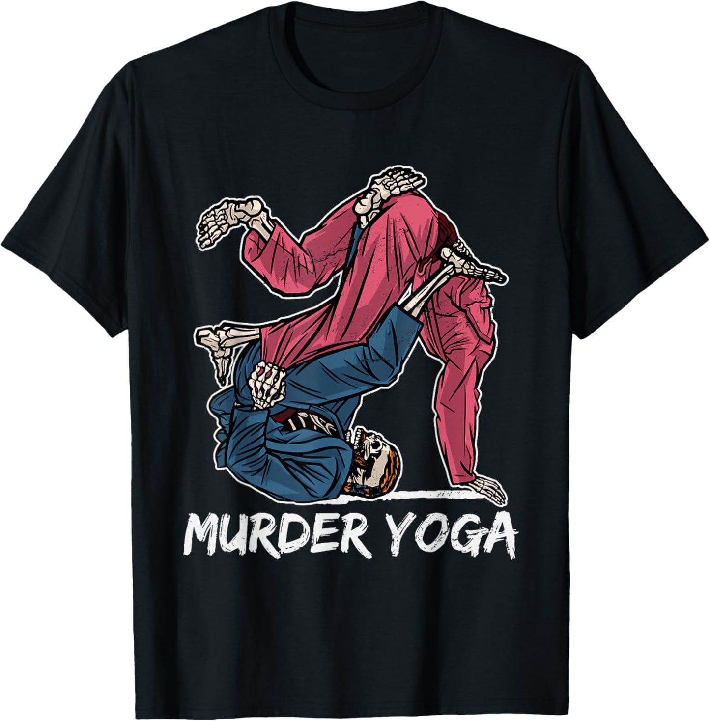 Retro Brazilian Jui Jitsu Clothing Murder Yoga BJJ Grappling Vintage Jujutsu Martial Arts T-Shirt - T-Shirt | Black