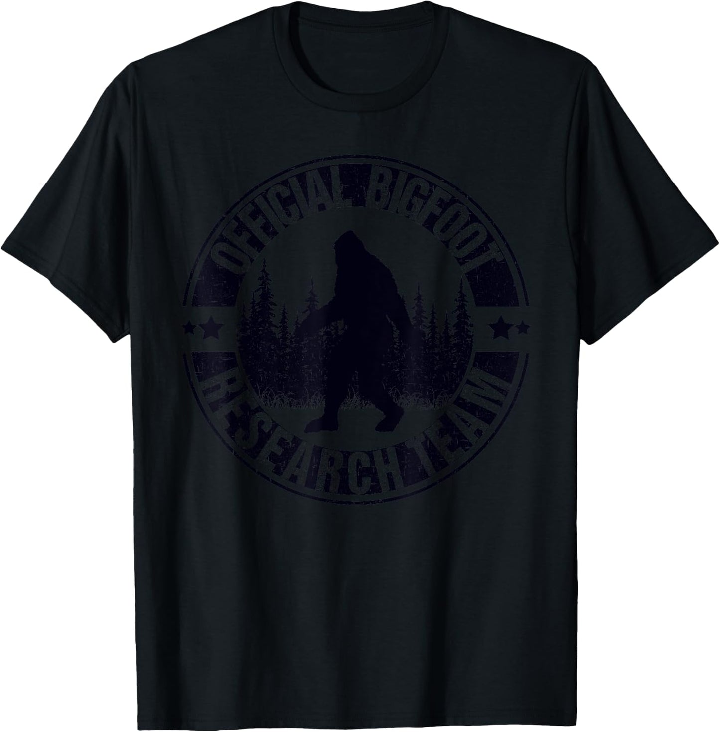 Bigfoot Research Team Sasquatch Search Bigfoot Silhouette T-Shirt - T-Shirt | Black