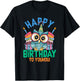 Happy Birthday To Youhou | Funny Owl | Birthday Cake T-Shirt - T-Shirt | Black