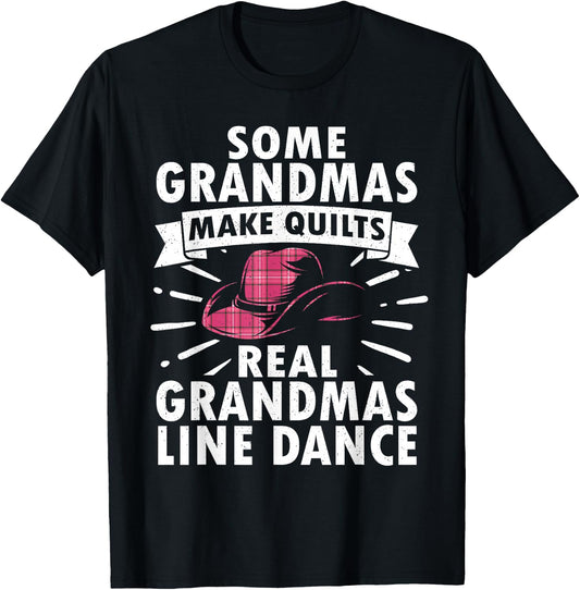 Line Dancing Art Mom Grandma Line Dance Teacher T-Shirt - T-Shirt | Black