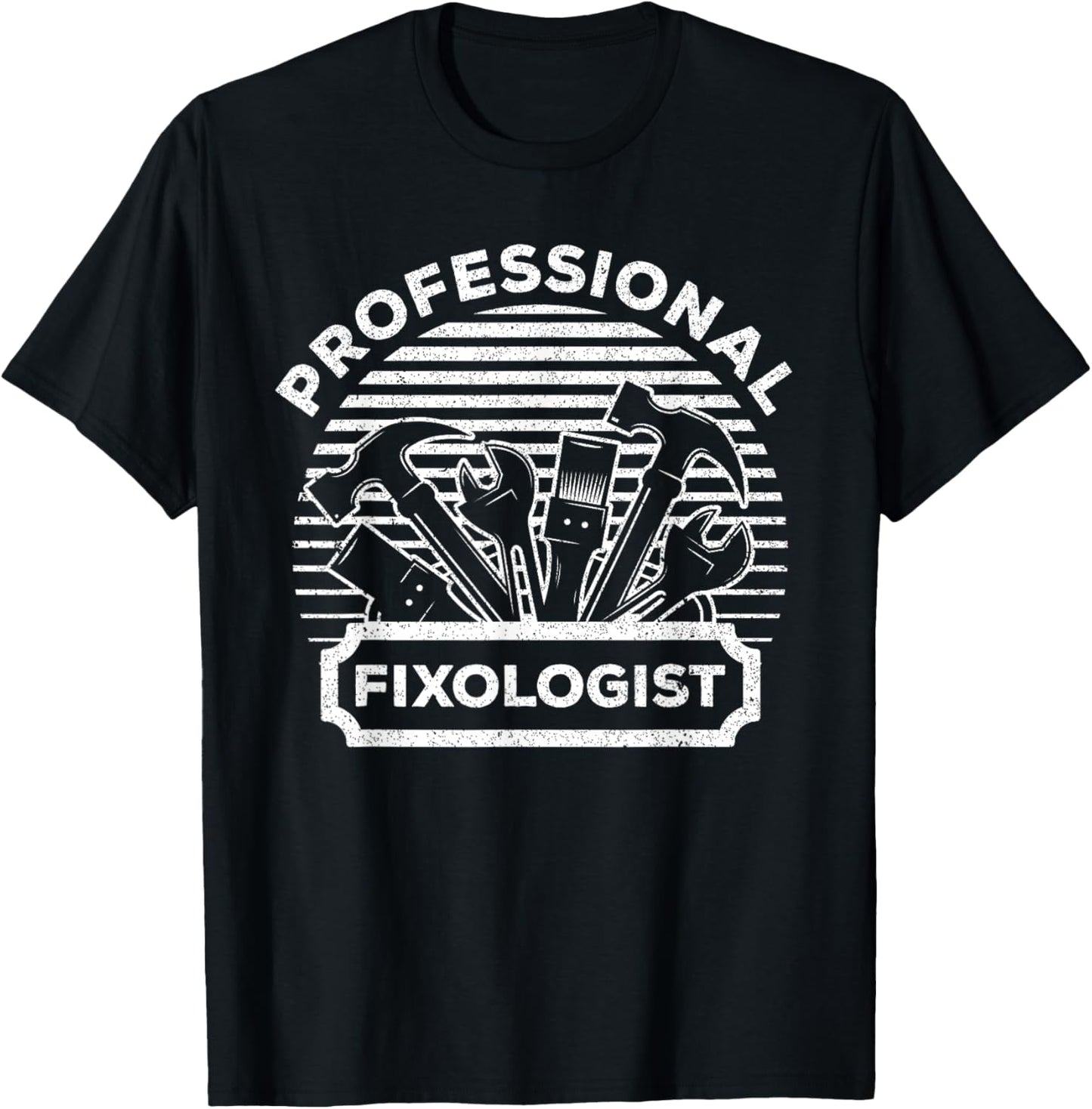Funny Handyman Women Dad Fixologist Carpenter Tools T-Shirt - T-Shirt | Black