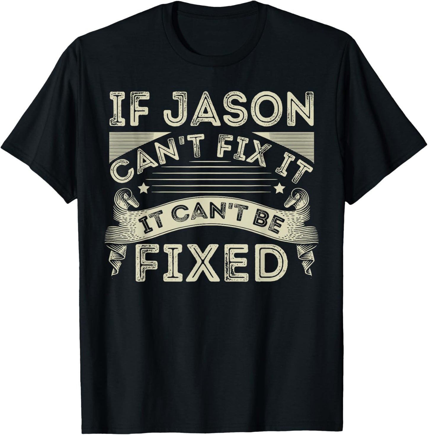 Personalized Jason Fathers Day Forename T-Shirt - T-Shirt | Black