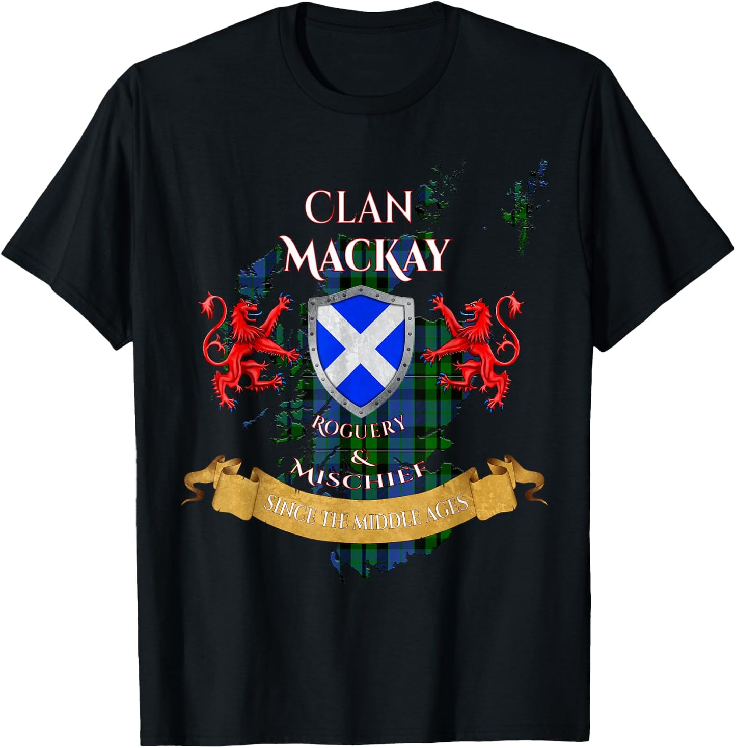 MacKay Scottish Family Clan Middle Ages Mischief T-Shirt - T-Shirt | Black