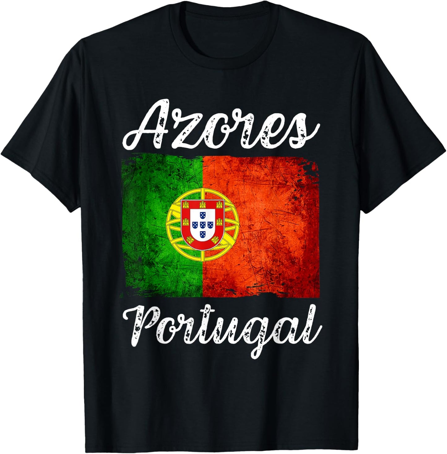 Azores Portuguese Flag Patriotic Azores Souvenirs T-Shirt - T-Shirt | Black