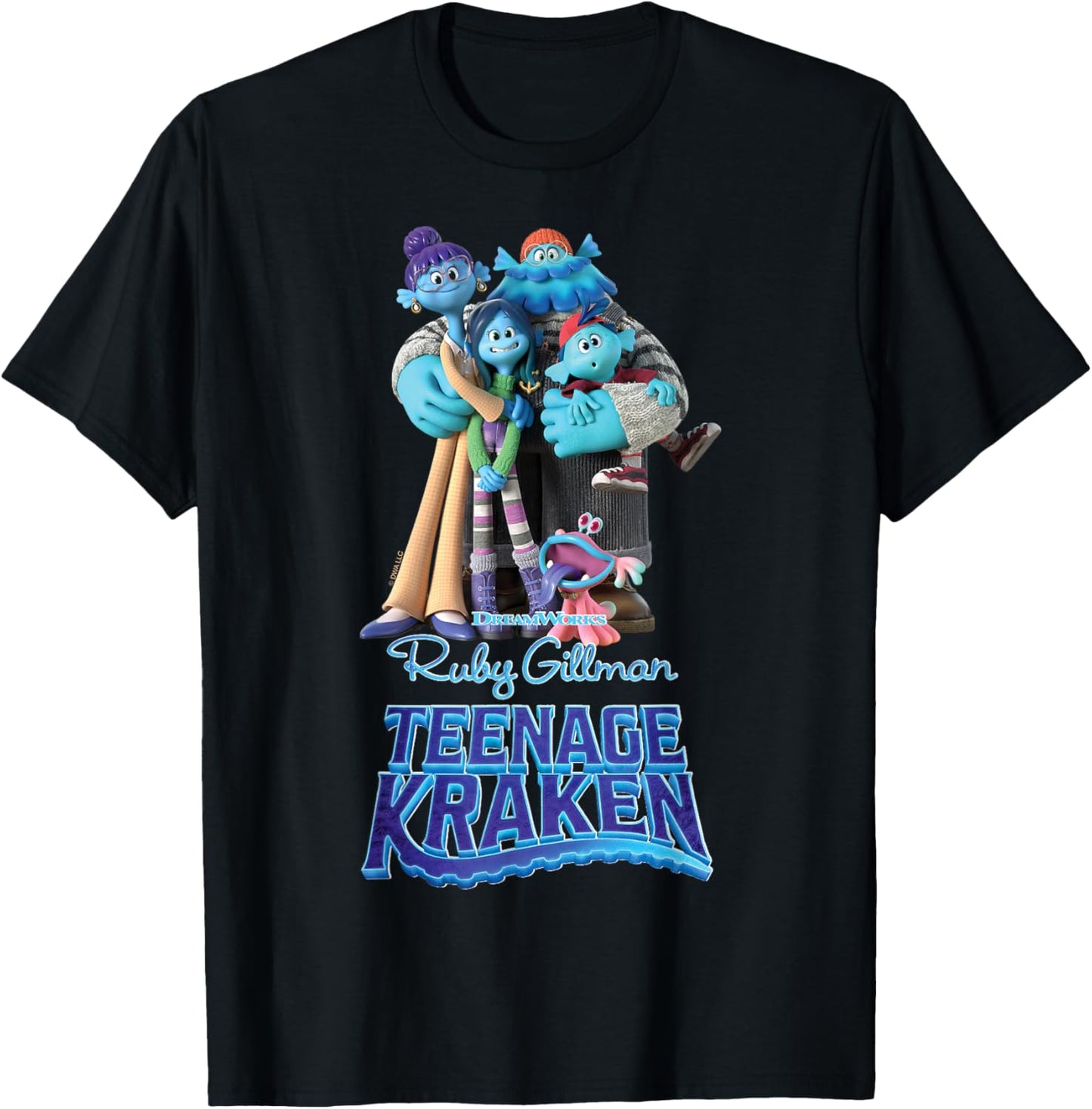 DreamWorks Ruby Gillman, Teenage Kraken The Gillmans T-Shirt - T-Shirt | Black