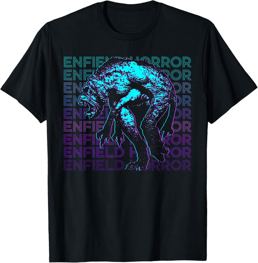 Enfield Horror Cryptid Retro T-Shirt - T-Shirt | Black