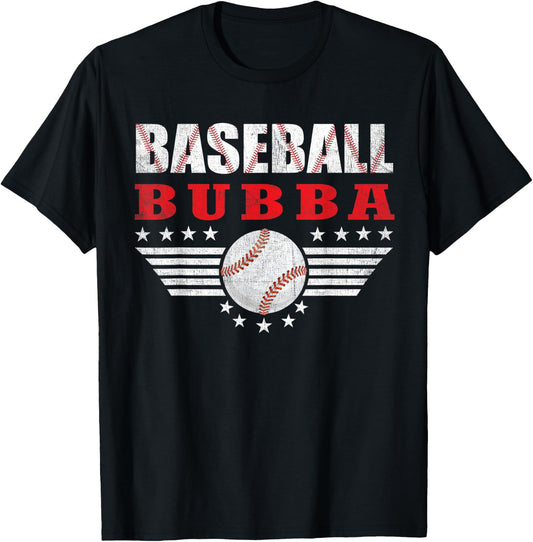 Baseball Bubba Funny Sports Players Bubba Father's Day T-Shirt - T-Shirt | Black