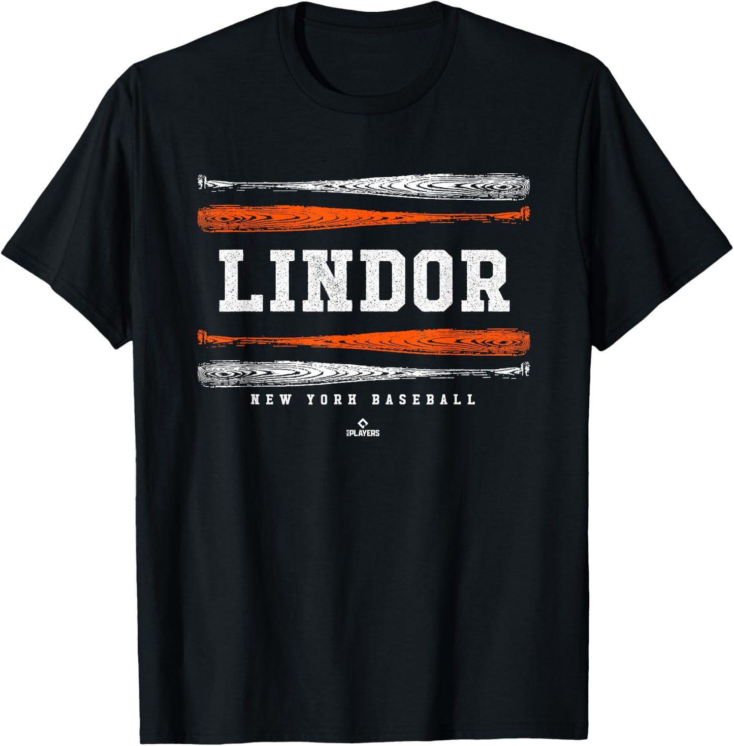 Vintage Baseball Bat Gameday Francisco Lindor New York MLBPA T-Shirt - T-Shirt | Black