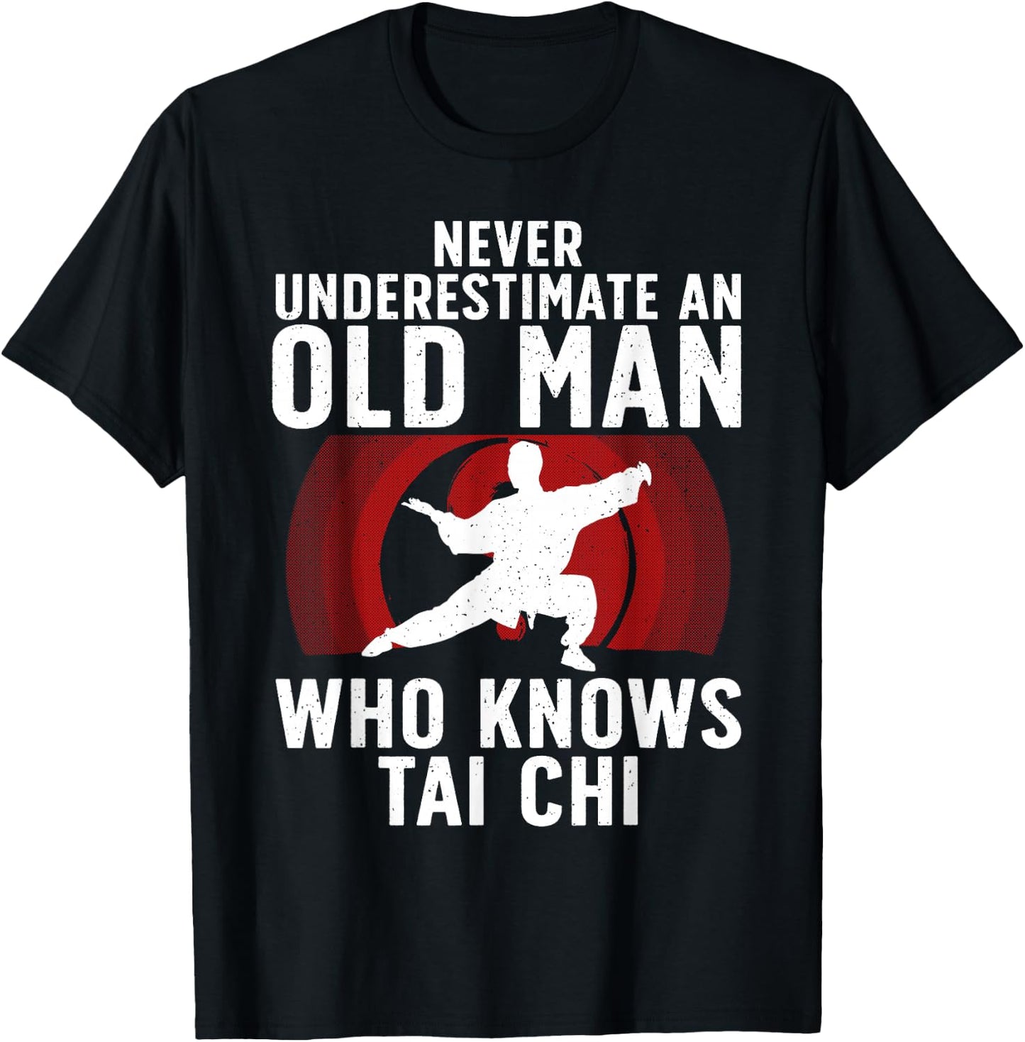 Cool Tai Chi Art for Grandpa Men Martial Arts Tai Chi Lovers T-Shirt - T-Shirt | Black