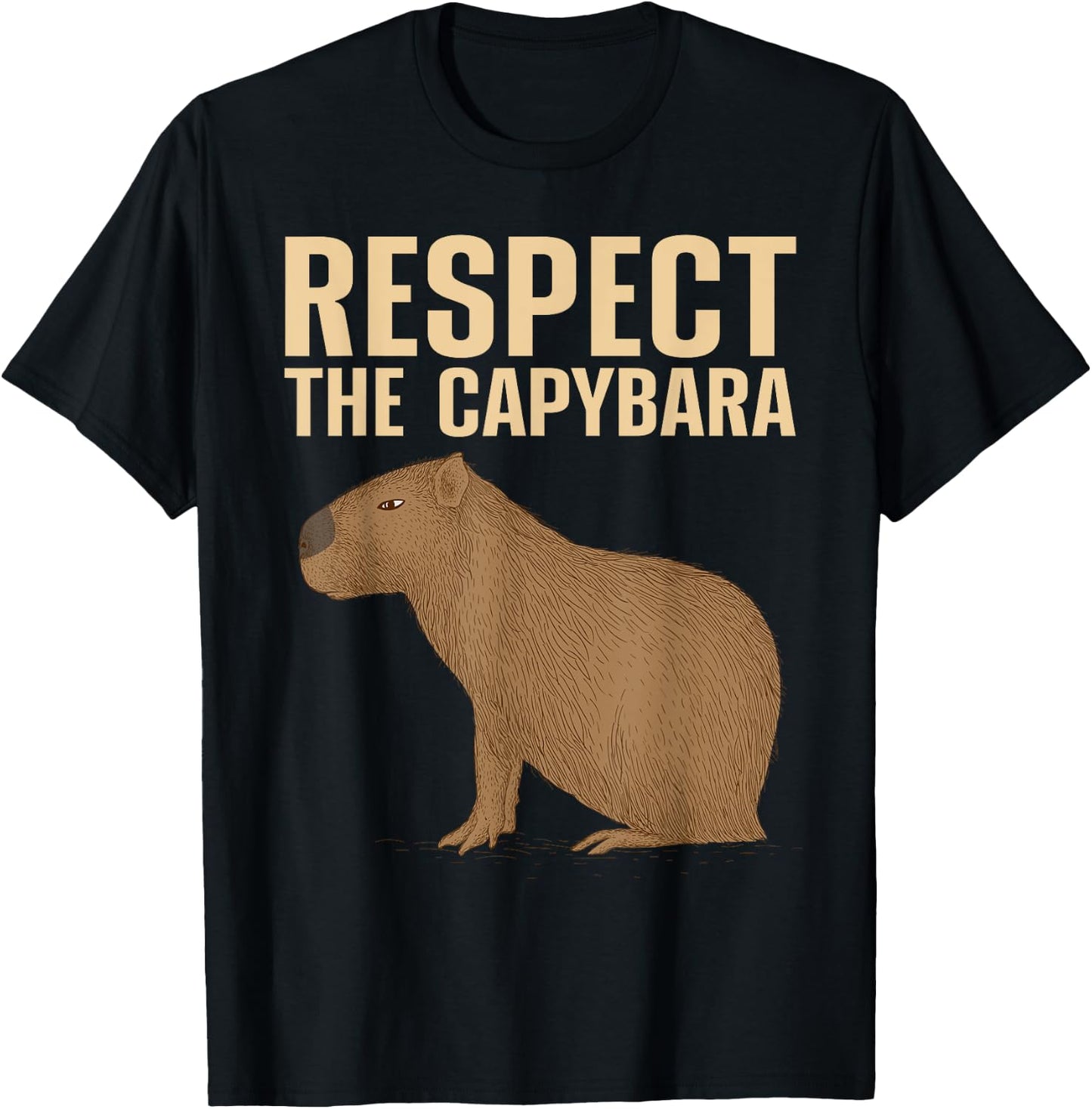 Funny Capybara Women Kids Cavy Rodent Capybara Lover T-Shirt - T-Shirt | Black